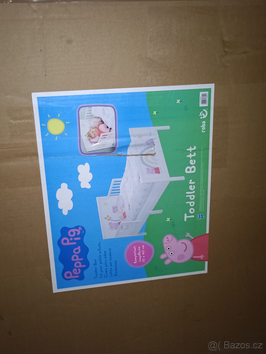 Dětská postel prasátko Pepa 70x140 CM + povlečení - 5