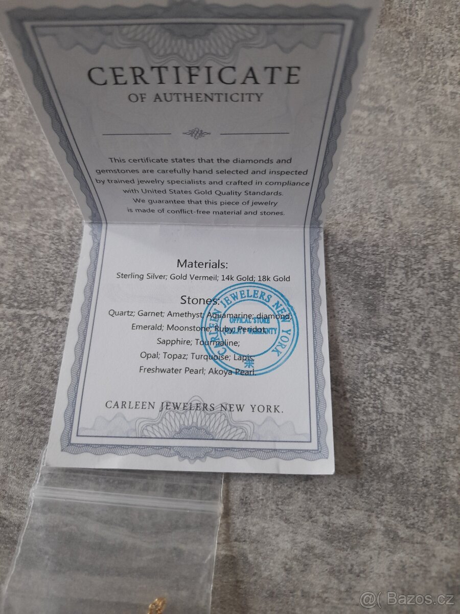 Dámský náramek au750 18k s diamantem 0,013cr - 5