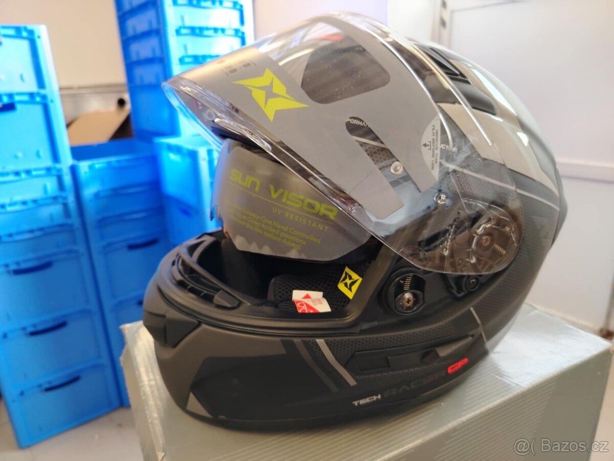 nová přilba AXXIS RACER GP SV FIBER tech velikost L - 5