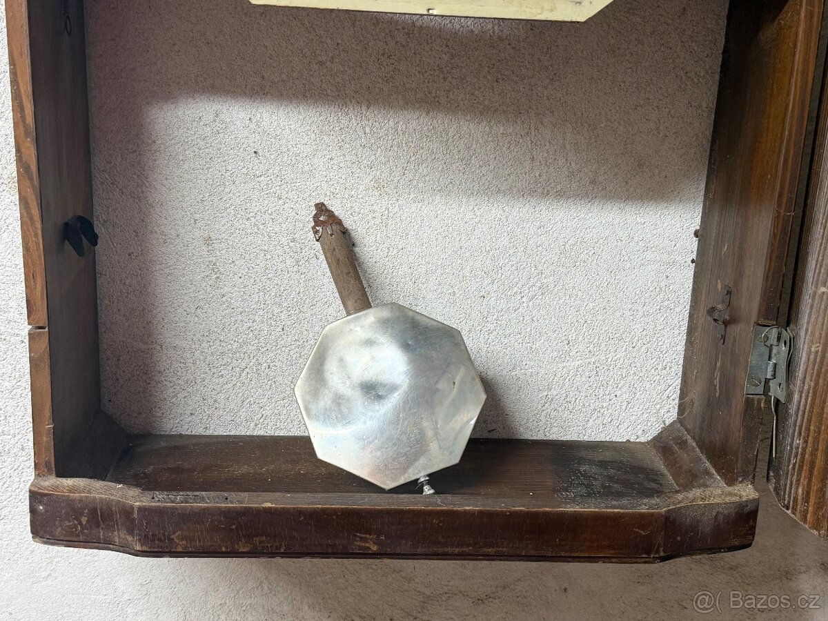 Starožitné velké dřevěné francouzské hodiny Vedette - 5