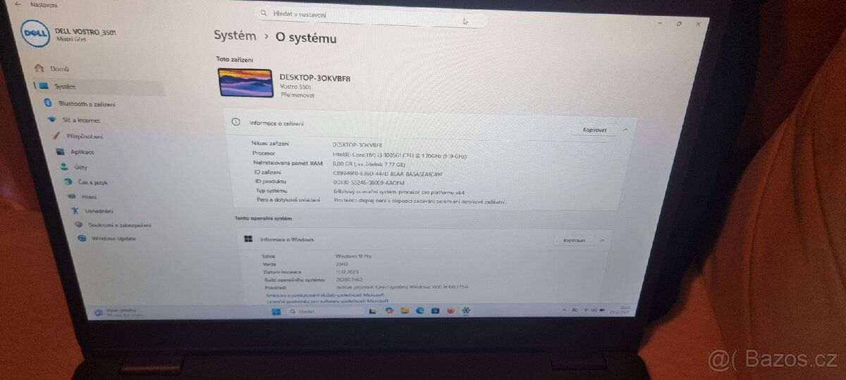 Dell Vostro 3501 i3 10g/8gb/256+500/Intel UHD G2/W11 - 5