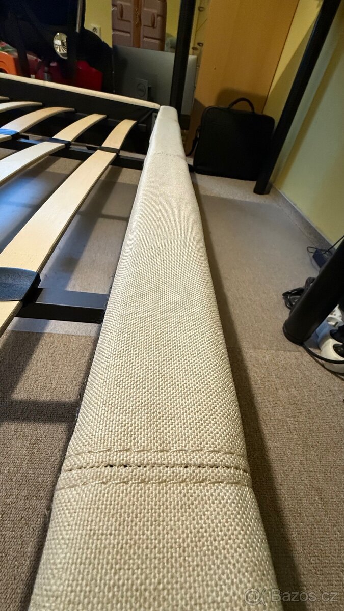 Čalouněná postel MARIKA 180x200, béžová - 5