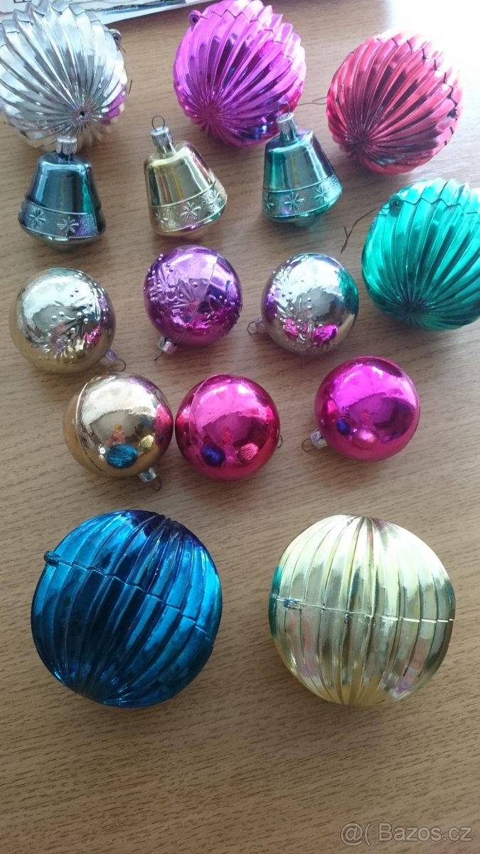 Vánoční baňky, ozdoby,... - retro. - 5