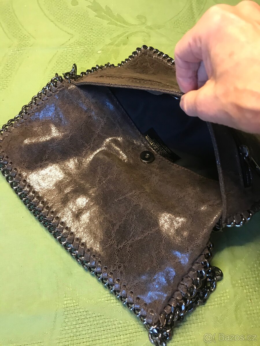 Kožená kabelka – psaníčko, nová - 5