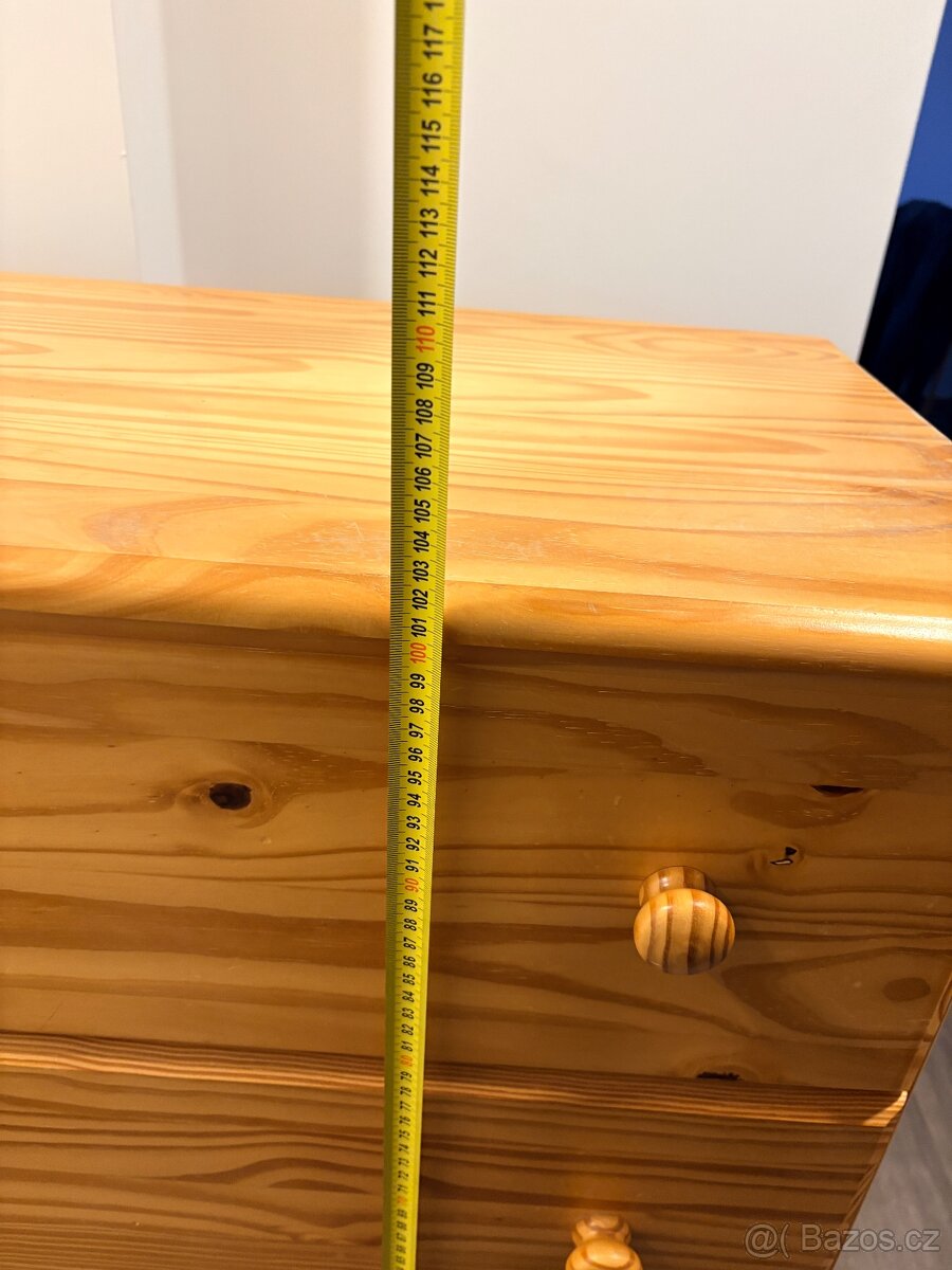 Dřevěná komoda s šuplíky 100x80x43 - 5
