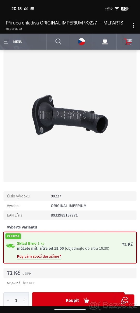 Termostat a příruba chladiva 1.6mpi - 5