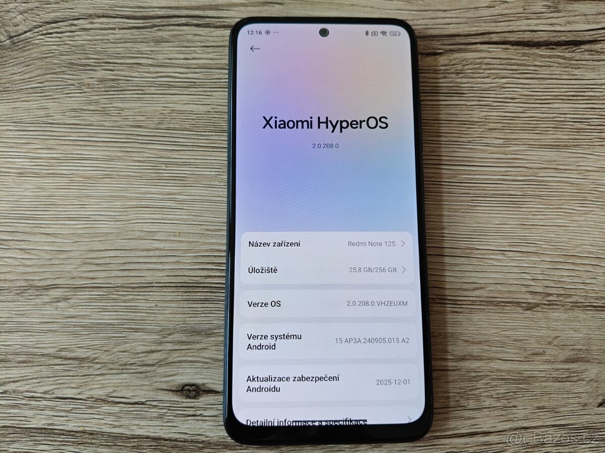 Xiaomi Redmi Note 12S 8GB+4GB/256GB Black,Android 15 - 5