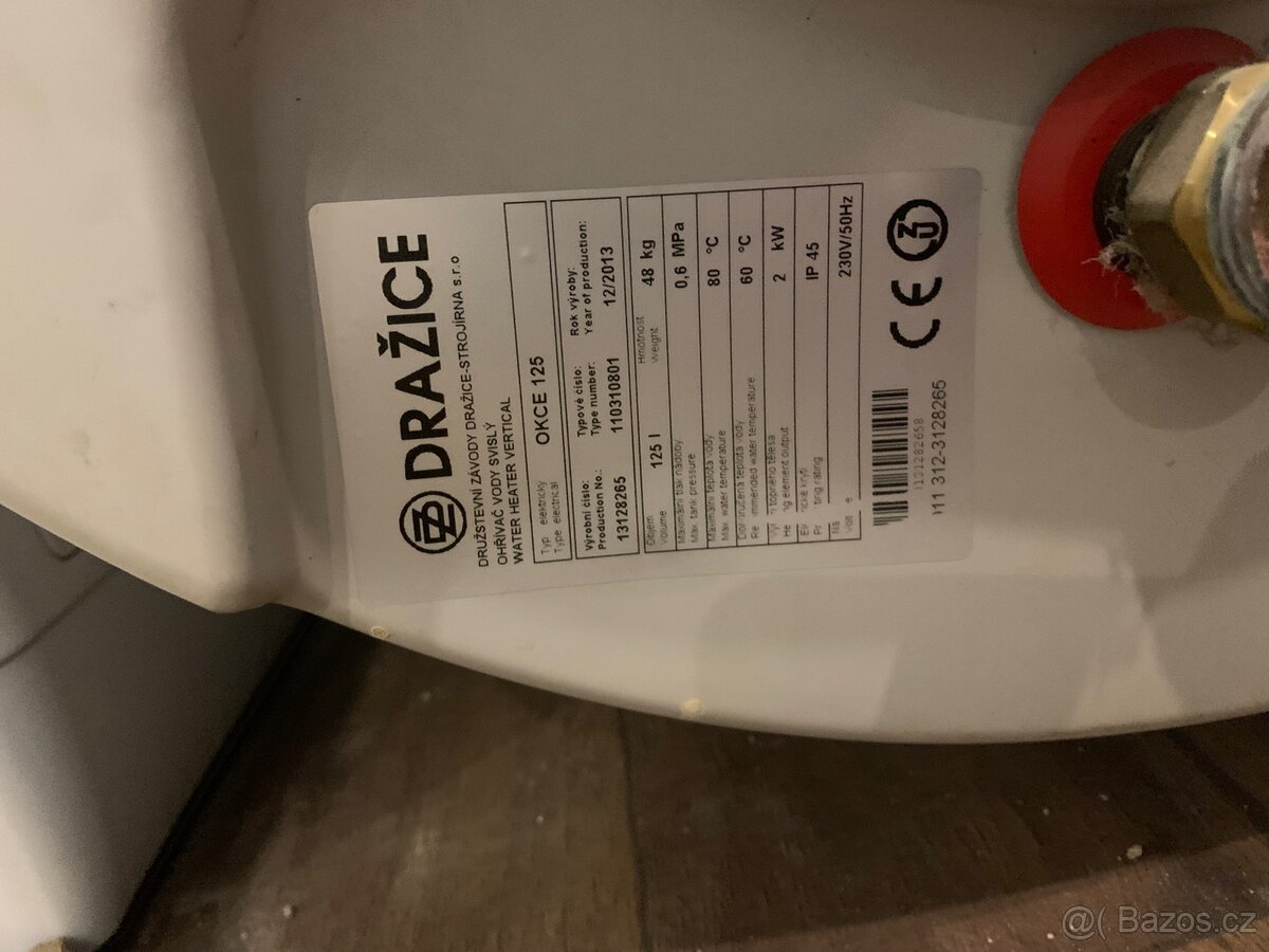 Elektrický bojler Dražice OKCE 125 – 125 l - 5