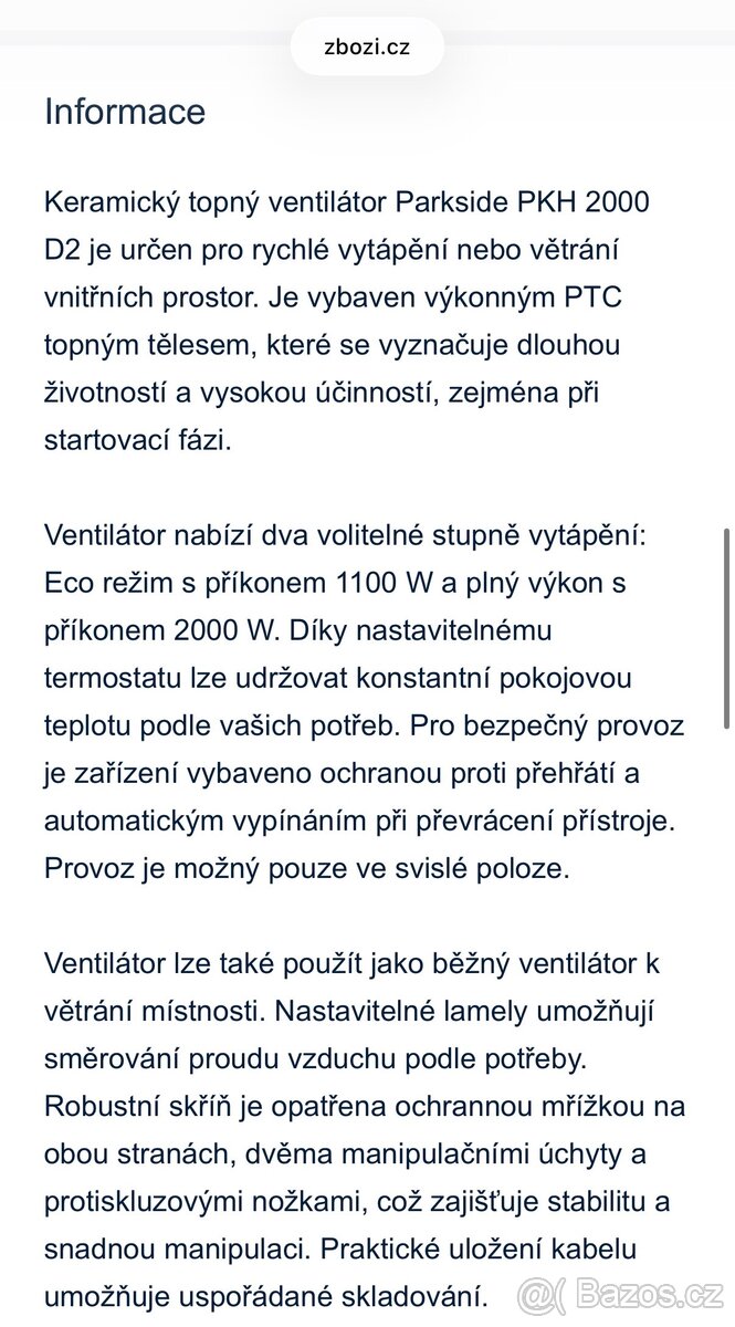 NOVÉ🍀Keramické topení 🍀PARKSIDE🍀 - 5