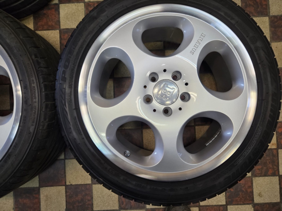 alu kola BRABUS R18 po kompletní renovaci + pneu + tpms - 5