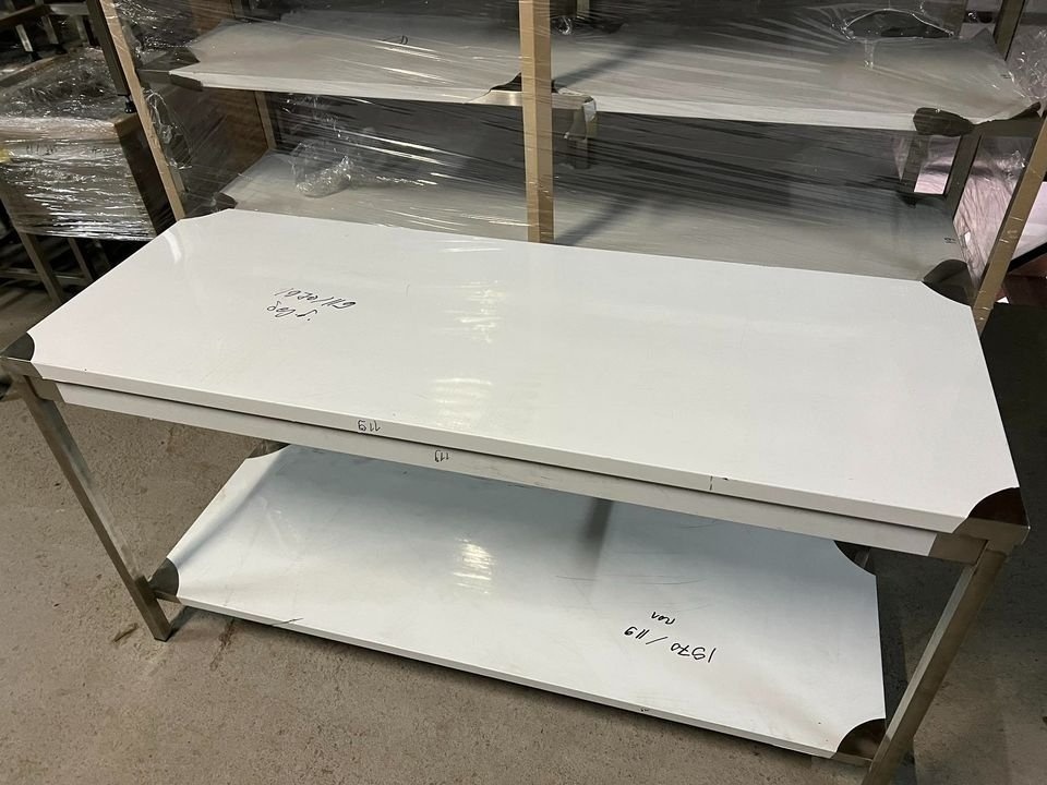 Nerezový stůl do prostoru 1 police(délka 50-200cm) - 5