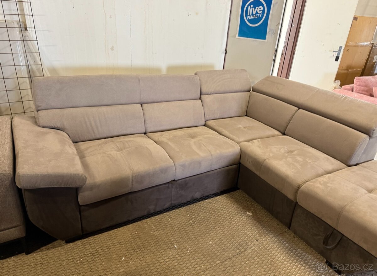 Rohová rozkládací sedačka s úl. prost. NOVÁ 2.j. - 5