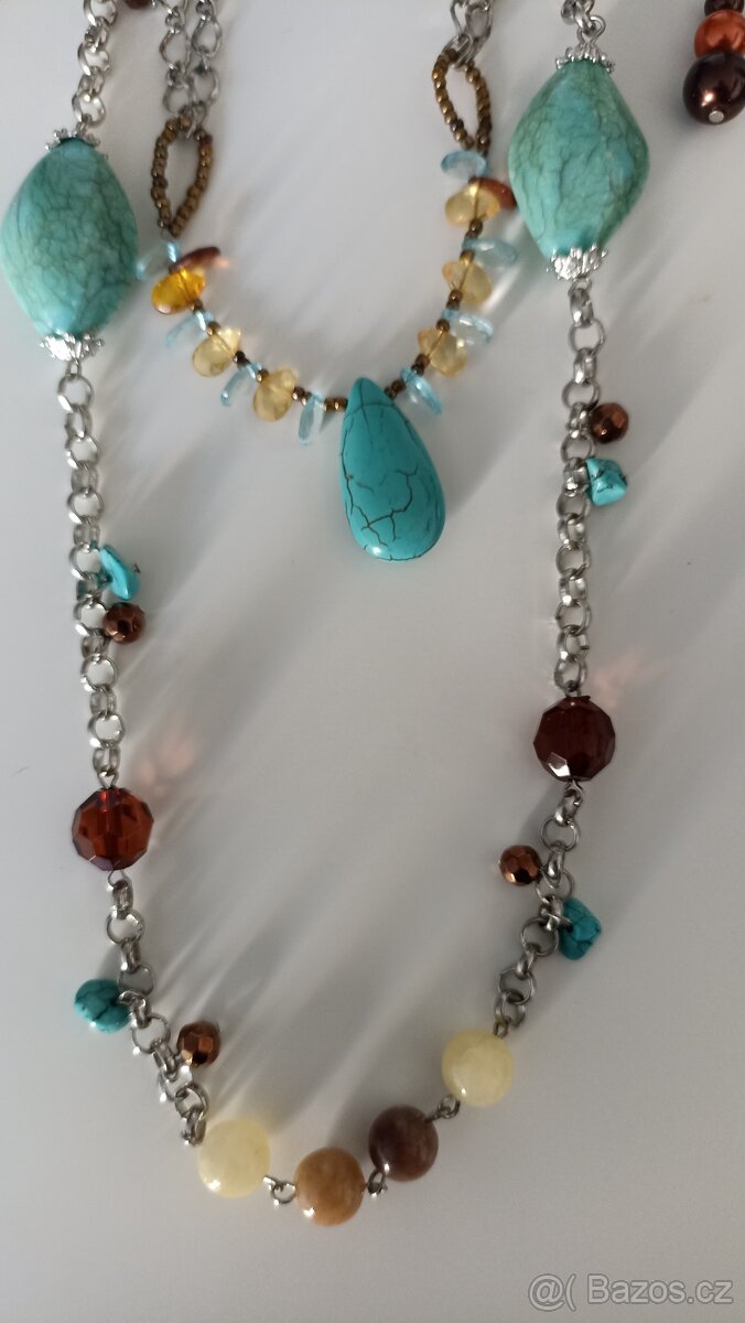 MIX šperky - náhrdelníky, dětské náramky, náušnice, prsten - 5