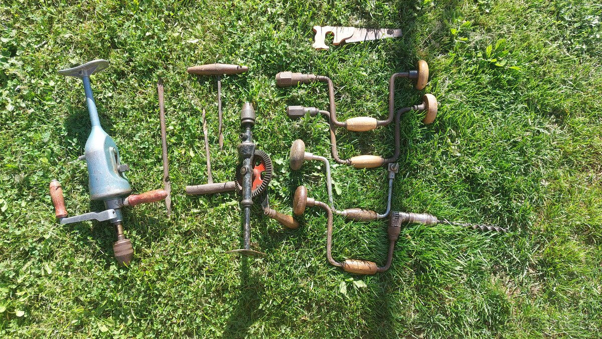 Retro ruční vrtačky + 4x a 2x Nebozez - 5