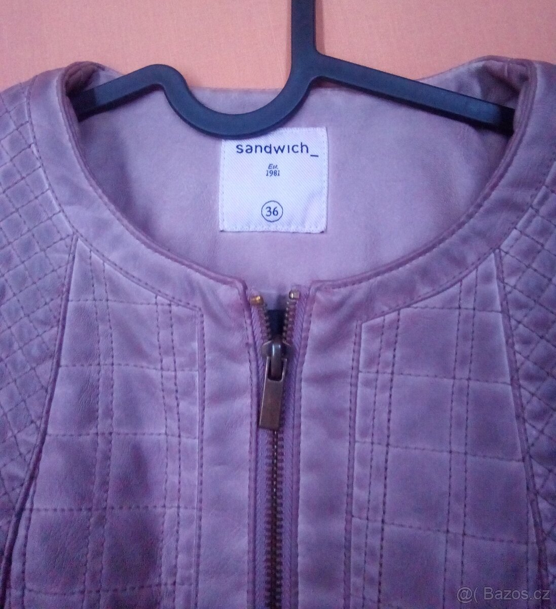 Dámská/divčí kožená bunda zn. Sandwich vel.36 - 5