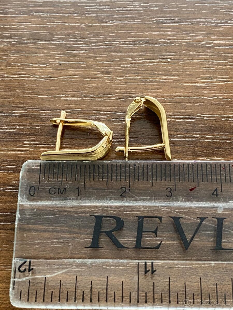 Zlaté náušnice podlouhlé - 5