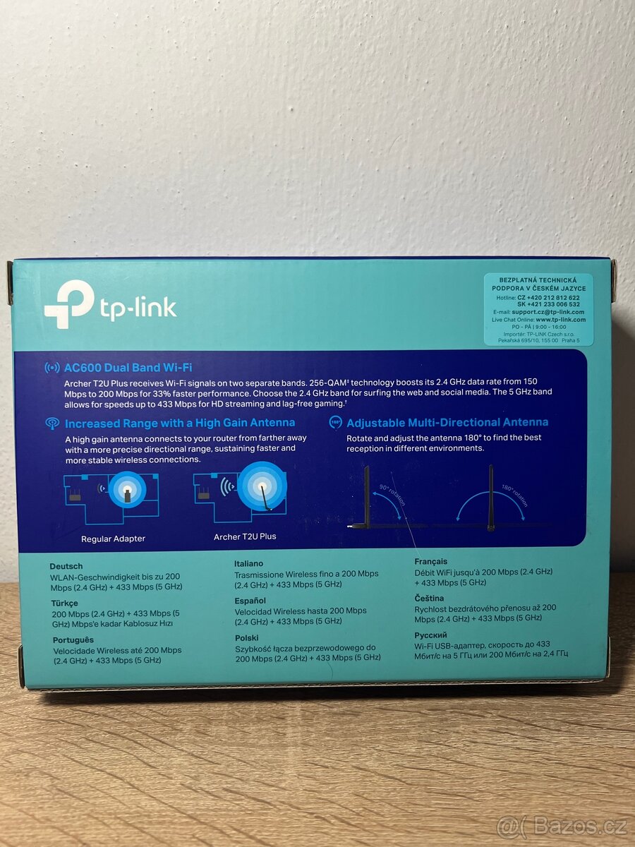 TP-Link Archer T2U Plus USB 5G Wi-Fi adaptér - 5