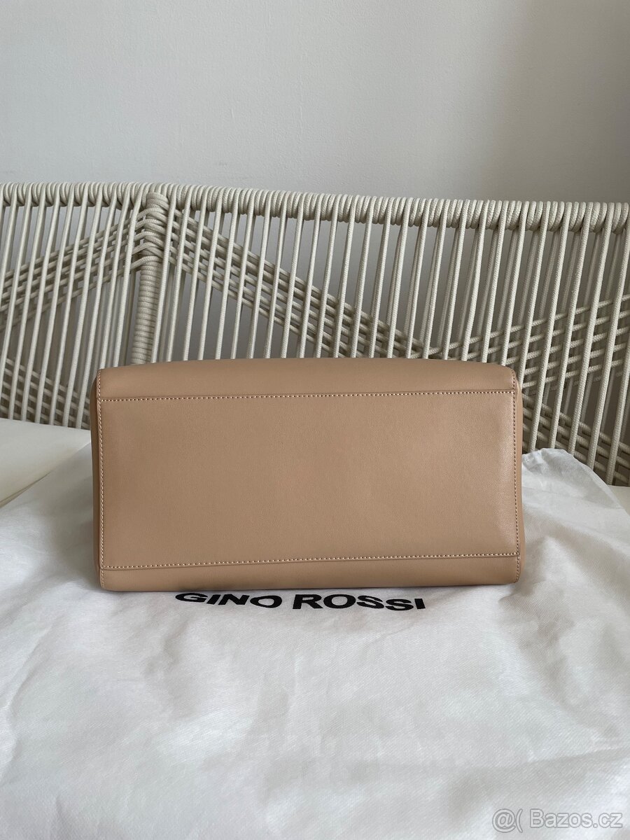 Nová béžová kožená kabelka Gino Rossi - 5