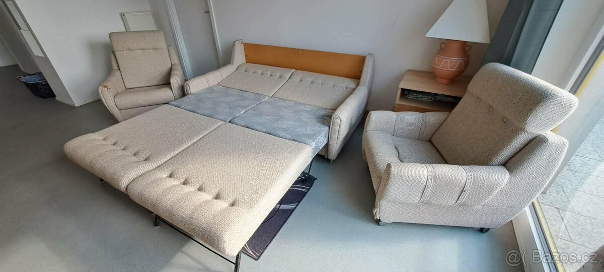Rozkládací gauč a 2 křesla - 5