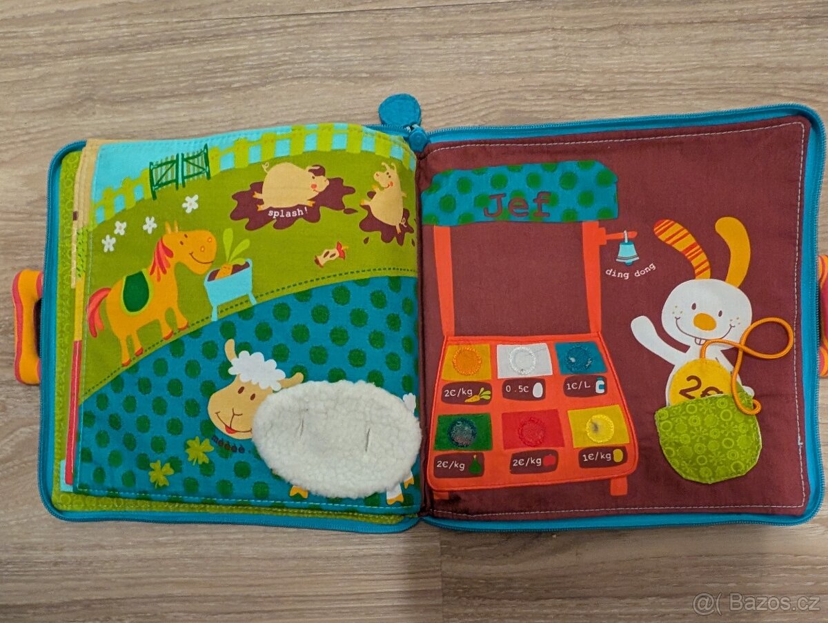 Liliputiens textilní knížka farmář Jeff - 5