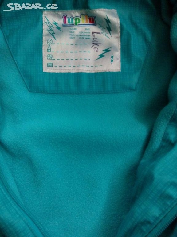 Pogumovaná , zateplená bunda vel.86-92 - 5