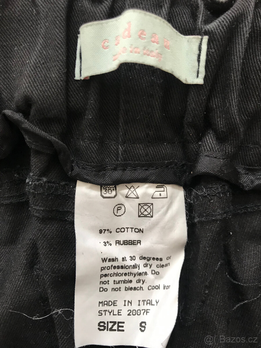 Černé těhotenské džíny Cadeau S, nové - 5