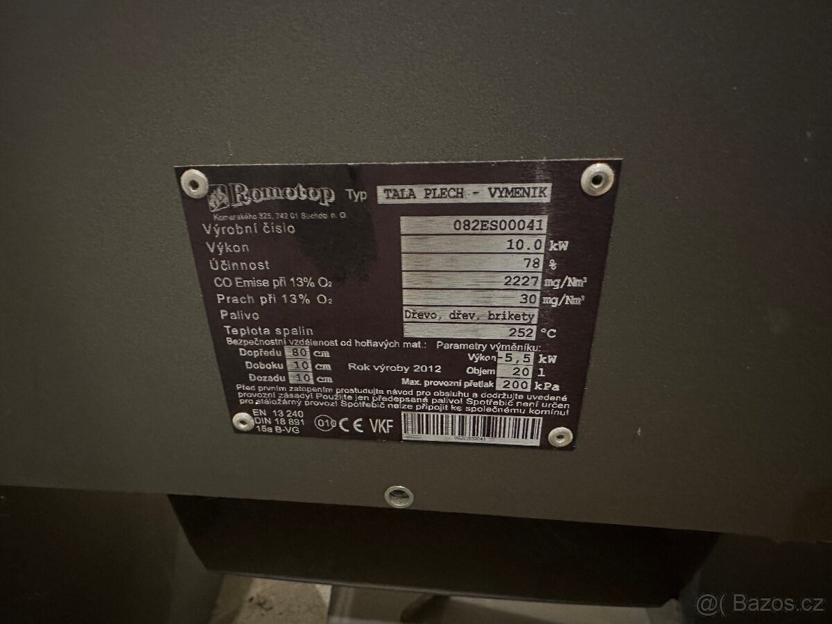 Krbová kamna s výměníkem (Romotop) - 5