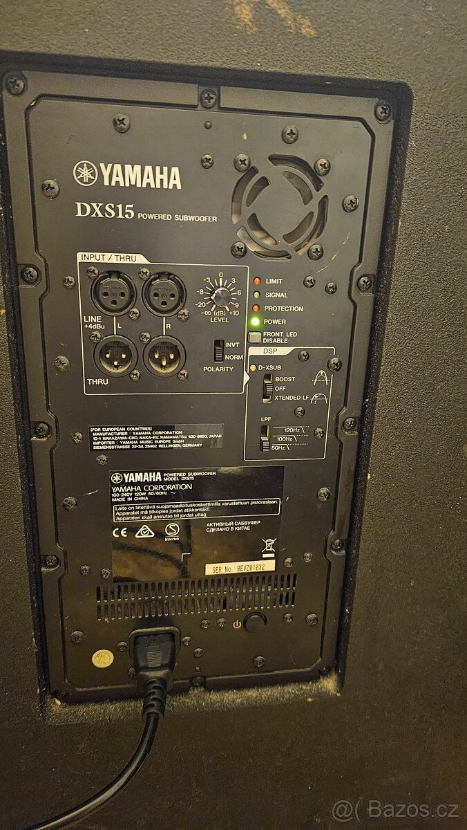 2x YAMAHA dxs 15 aktivní dřevěný subwofer reprobox - 5