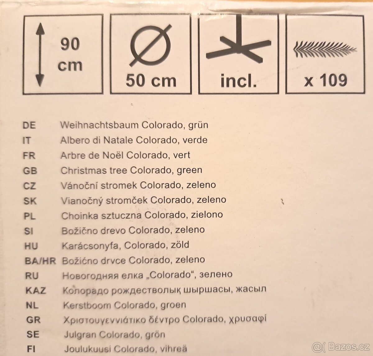 Umělý vánoční stromek Colorado výška 90cm - 5