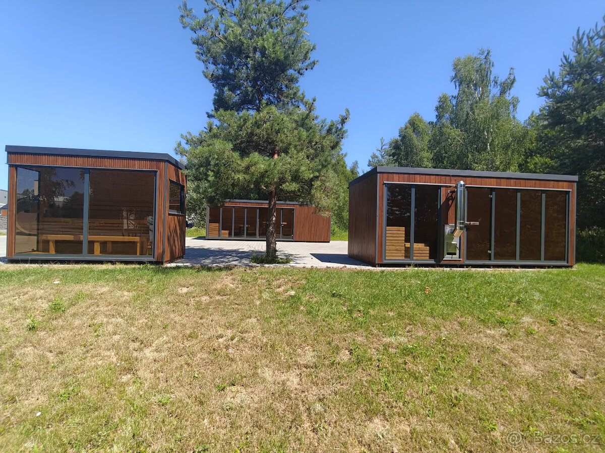 Finská venkovní sauna-Saunový domek s odpočívárnou - 5