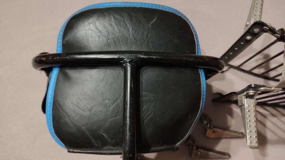 Dětské koženkové retro sedátko na kolo - pánský rám - 5