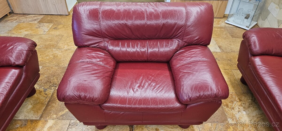 Kožená sedací souprava 3+2+1 - 5