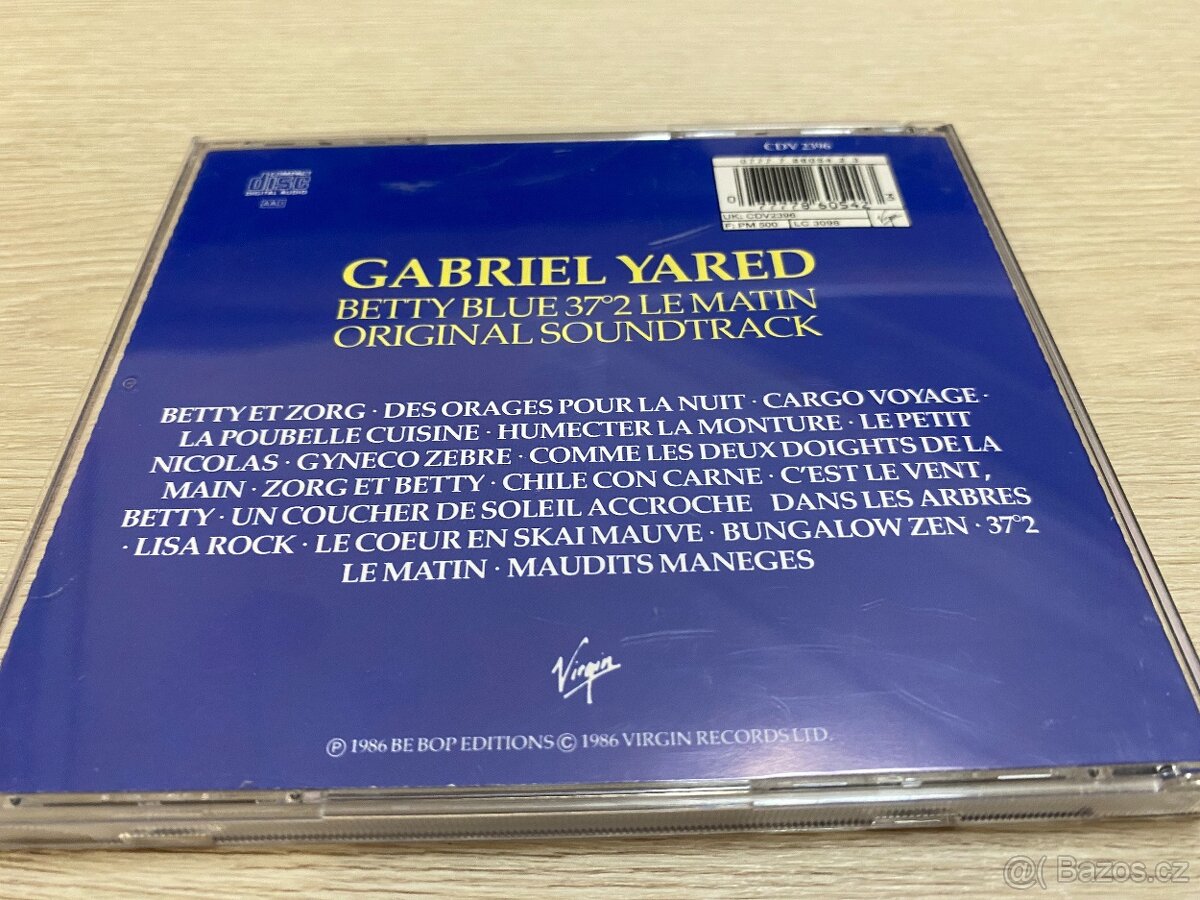 GABRIEL YARED: hudb k flmu "BETTY BLUE", 1986, RE 1992, JE - 5