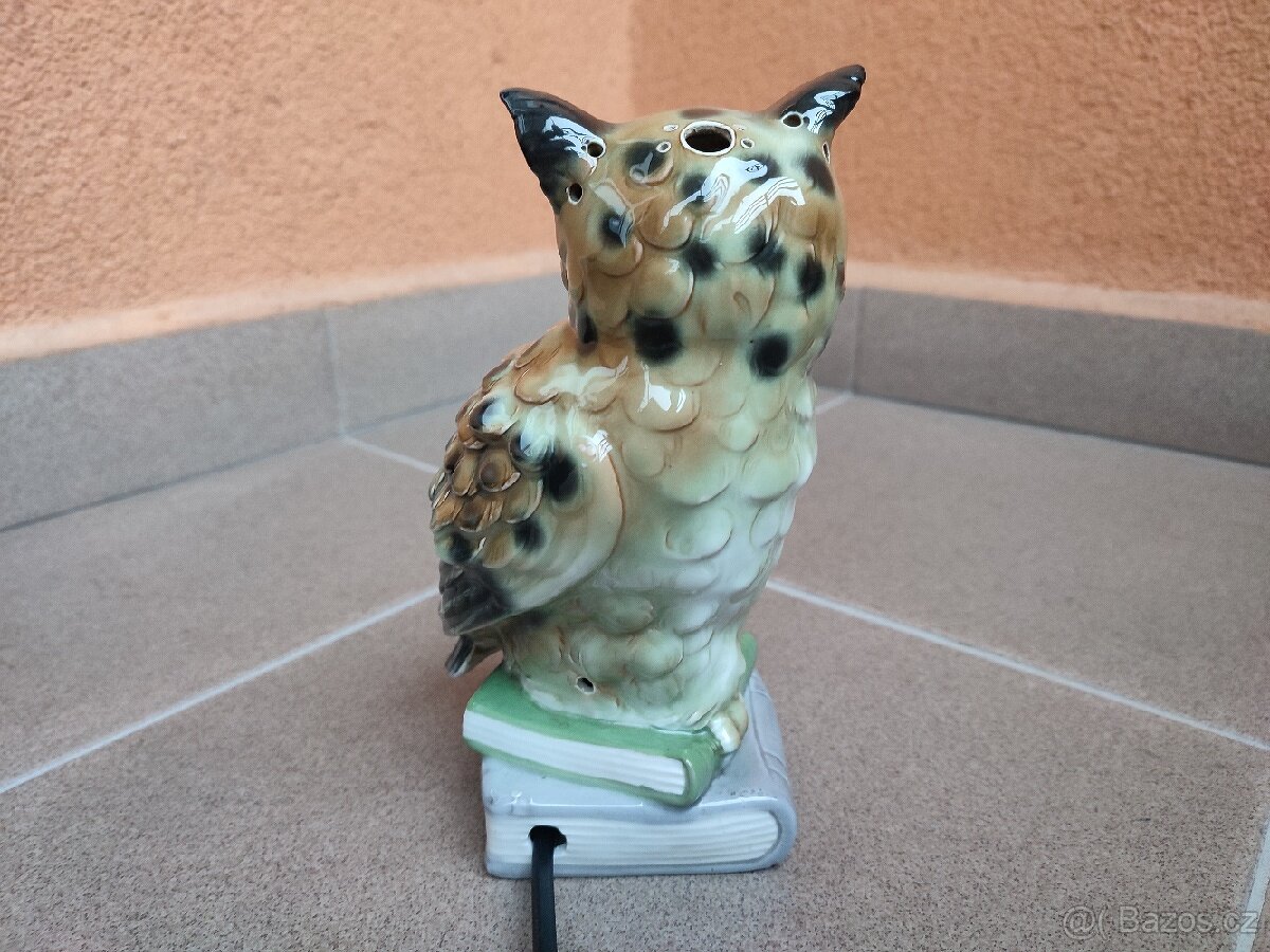STAROŽITNÁ PORCELÁNOVÁ NOČNÍ LAMPIČKA. - 5