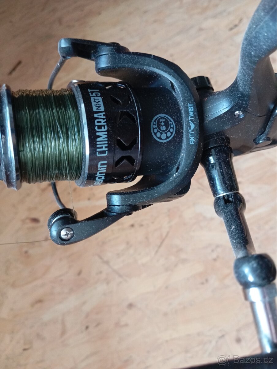 Prut na kapry Delphin jako nový, s navijákem - 5