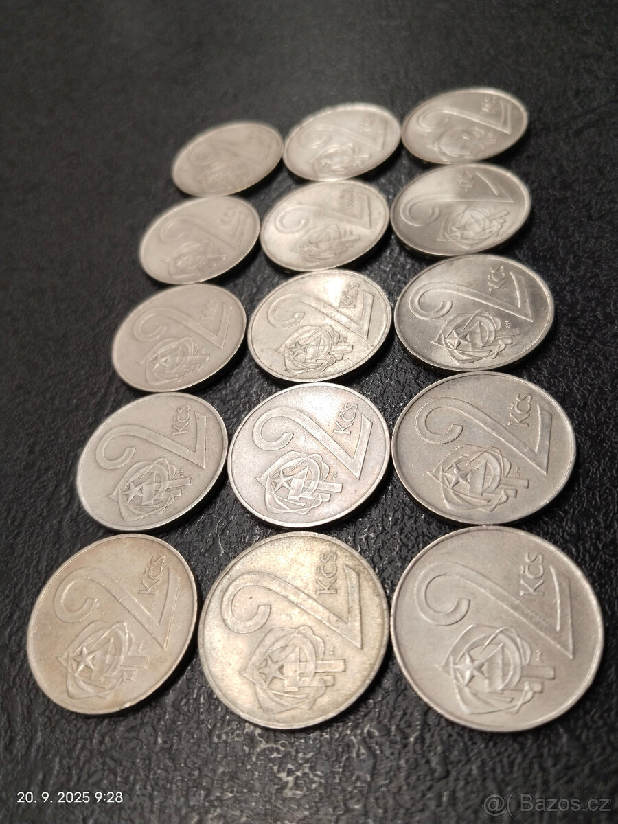 15x 2kčs Československo - 5