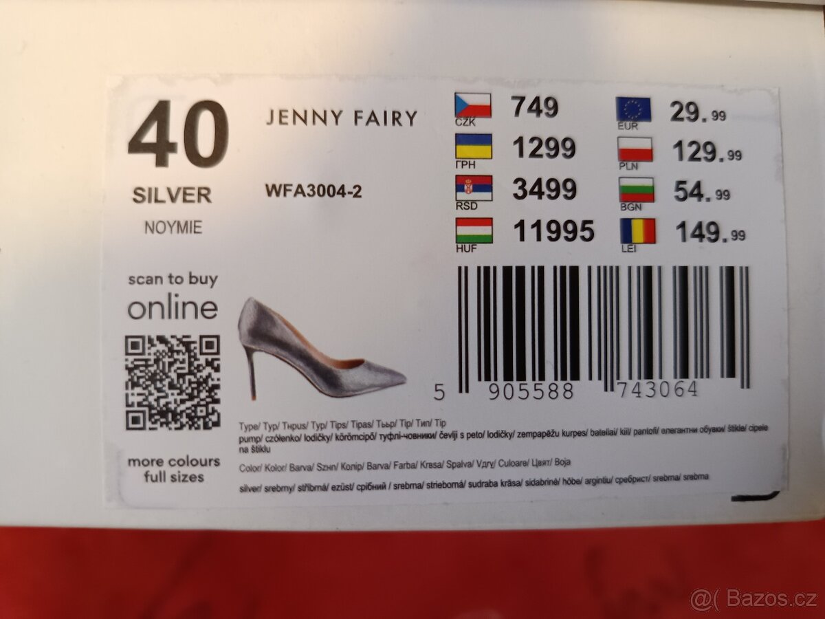 Společenské,dámské,plesové boty č.40 - 5