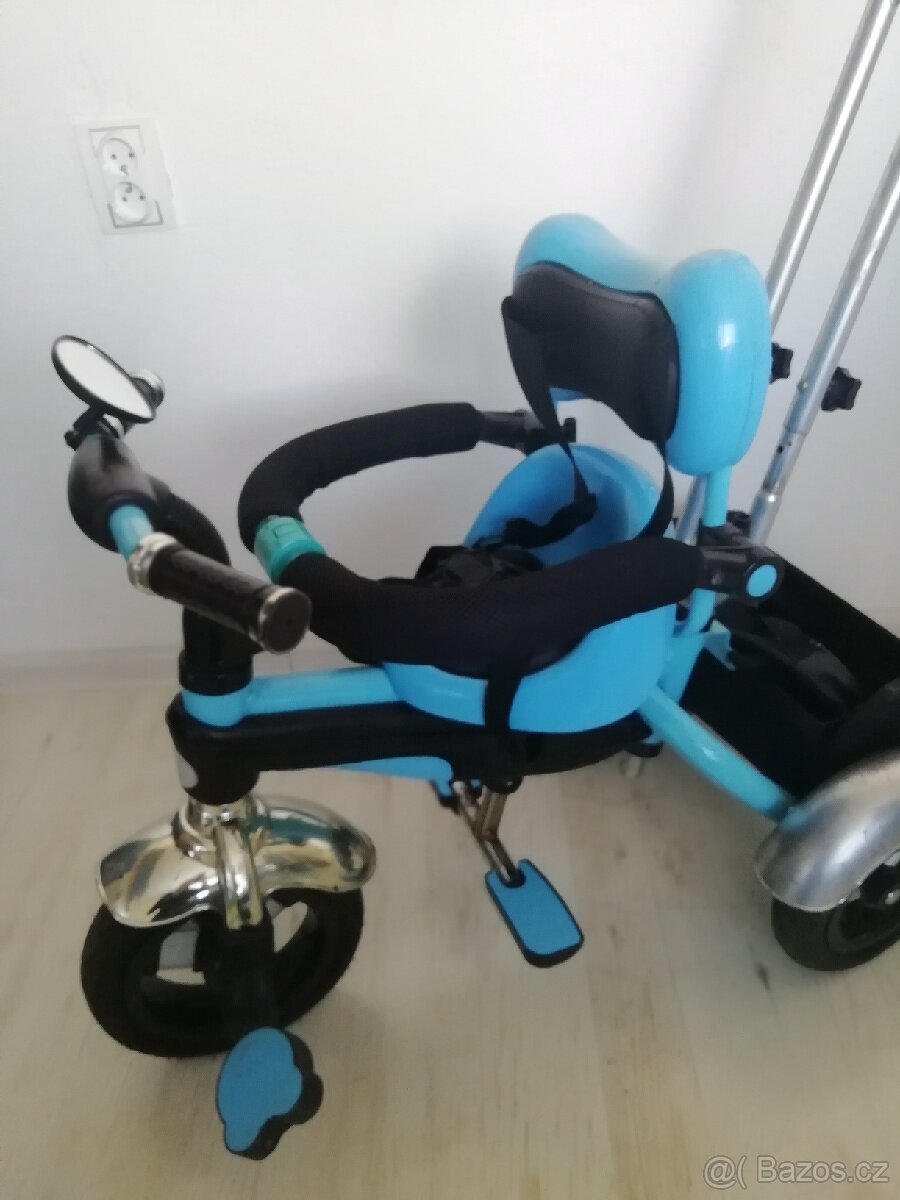 Tříkolka s madlem. Modrá. - 5