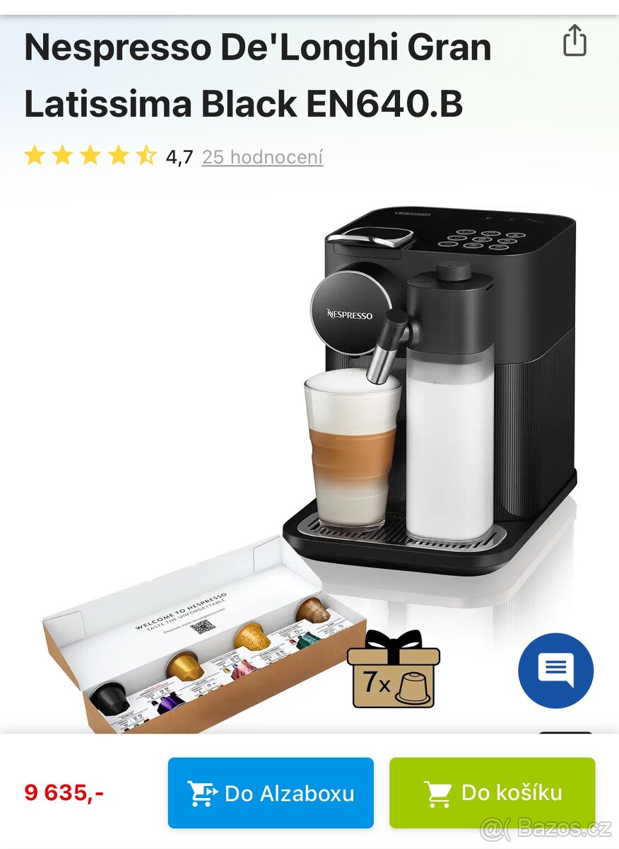 Kávovar Nespresso De’Longhi Gran Lattissima včetně kapslí a - 5