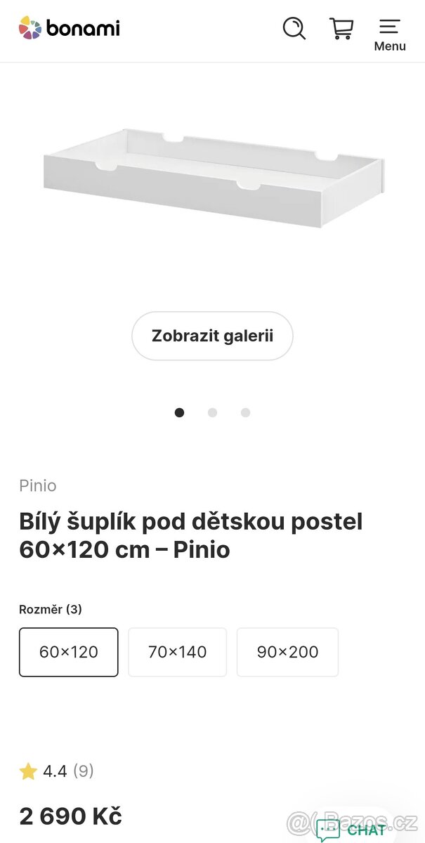 Dětská postýlka Pinio Moon se šuplíkem - 5