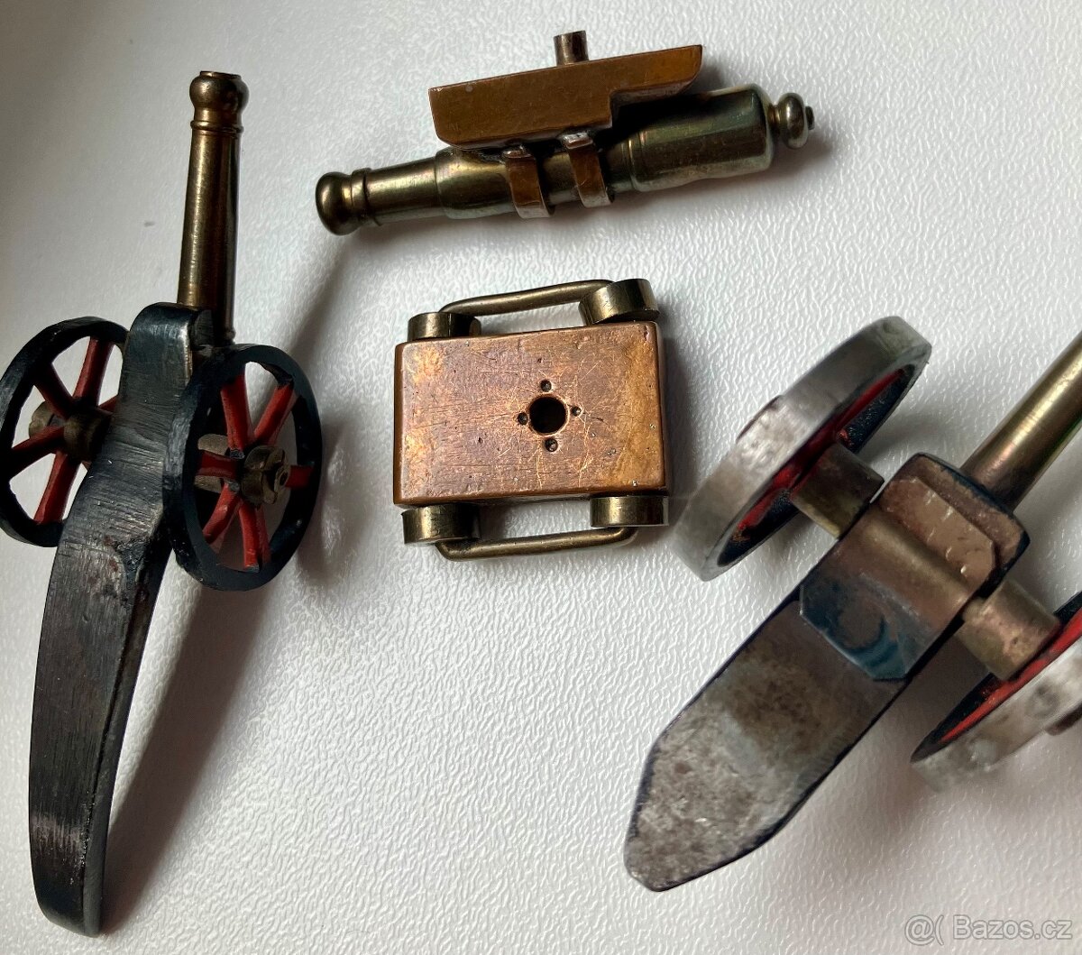 Staré kovové miniatury - děla - 5