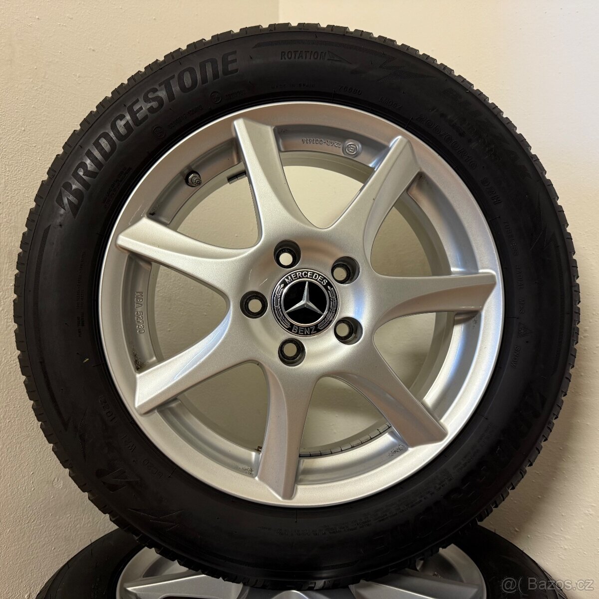 MERCEDES A/B/CLA 5x112 R16 ET44+ZIMNÍ 205/60R16 5,5/5mm - 5