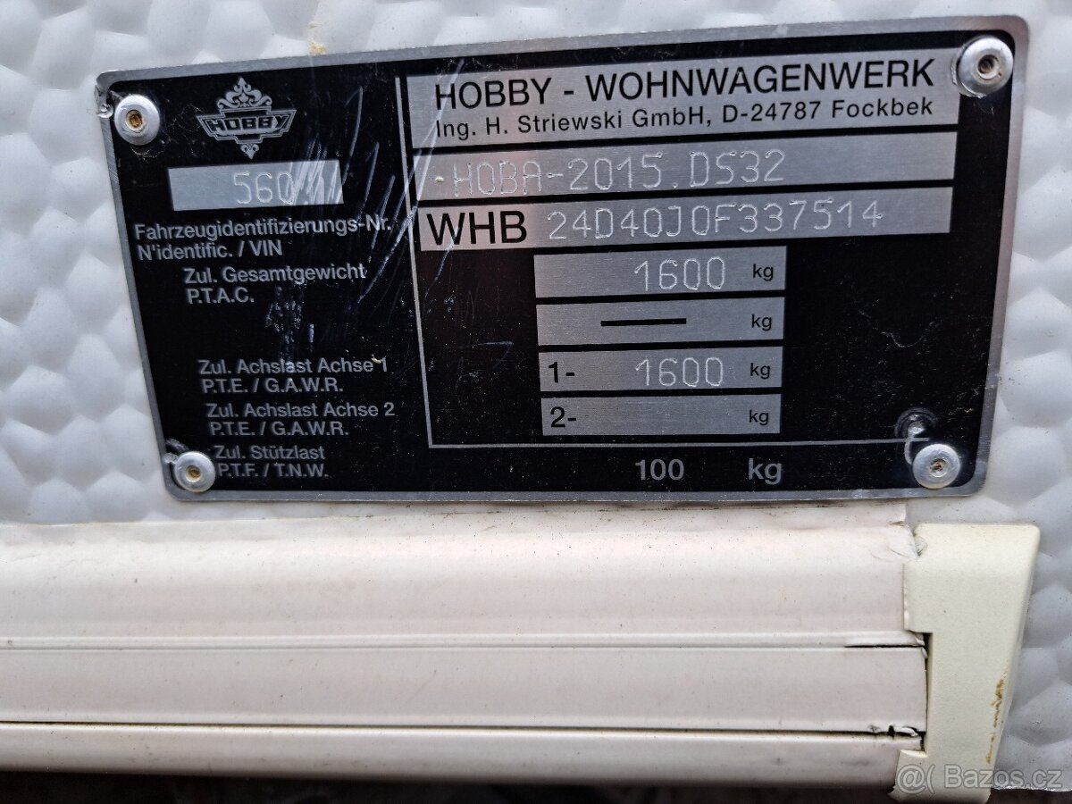 Obytný přívěs, karavan HOBBY exclusive 560 - 5