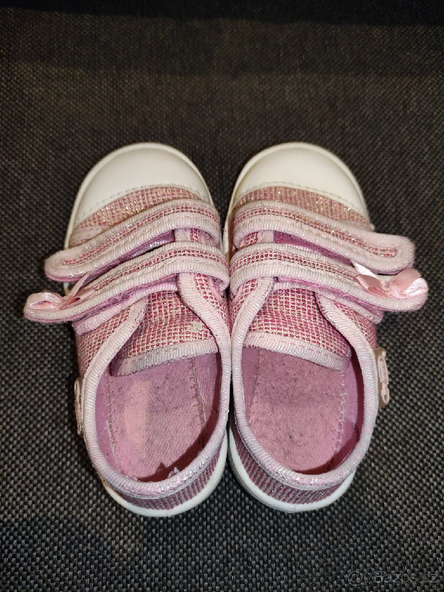 Krásné dívčí botičky, plátěnky, vel. 21 - 5