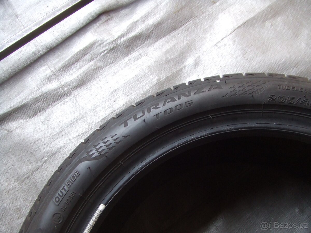 205 45 17 Bridgestone, pneu letní, nové, 2ks - 5