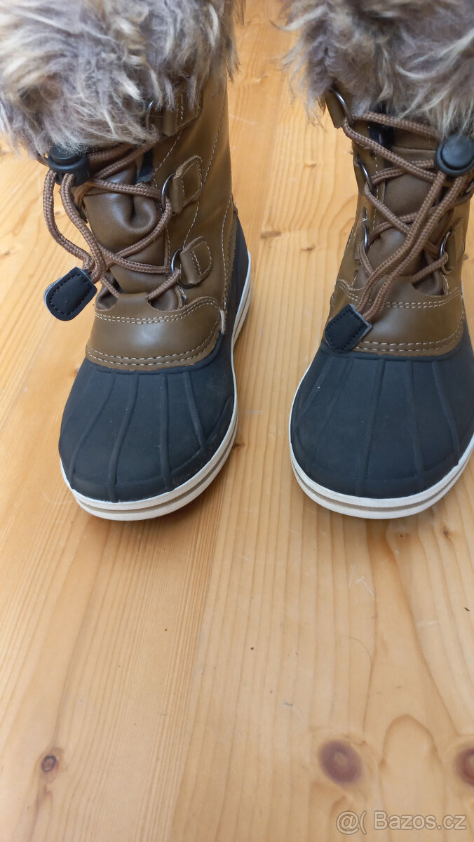 boty, sněhule s kožešinou, dětské, velikost 33 - 5
