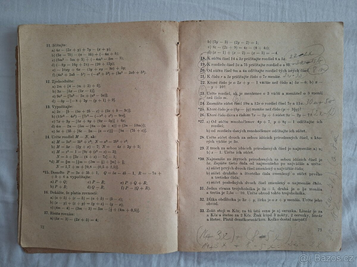 Sbírka úloh z algebry pro 7. a 8. ročník (1958) - 5