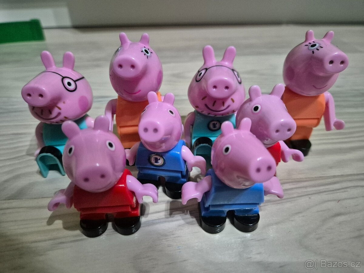 LEGO Duplo cca 6 kg – figurky Peppa Pig, auta, kostky - 5