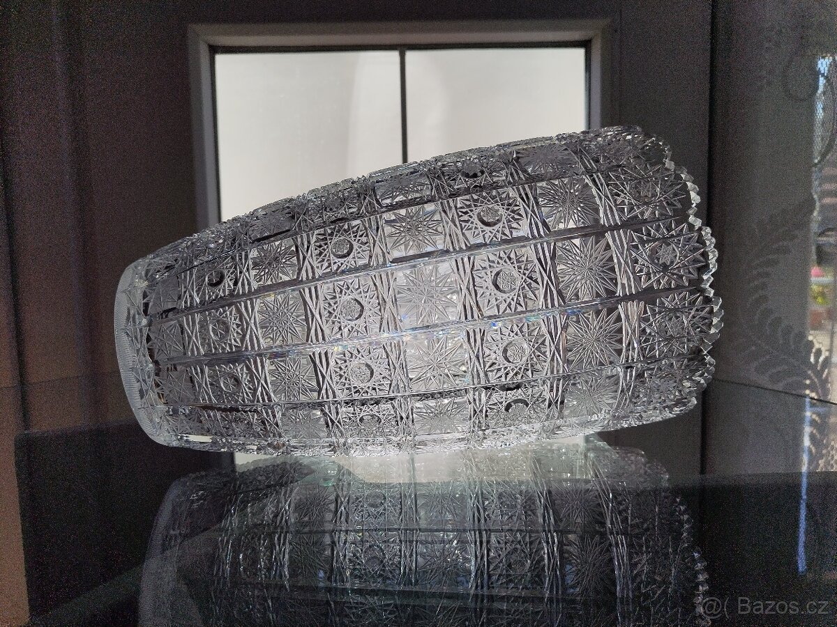 Velká broušená váza - TOP STAV - 5