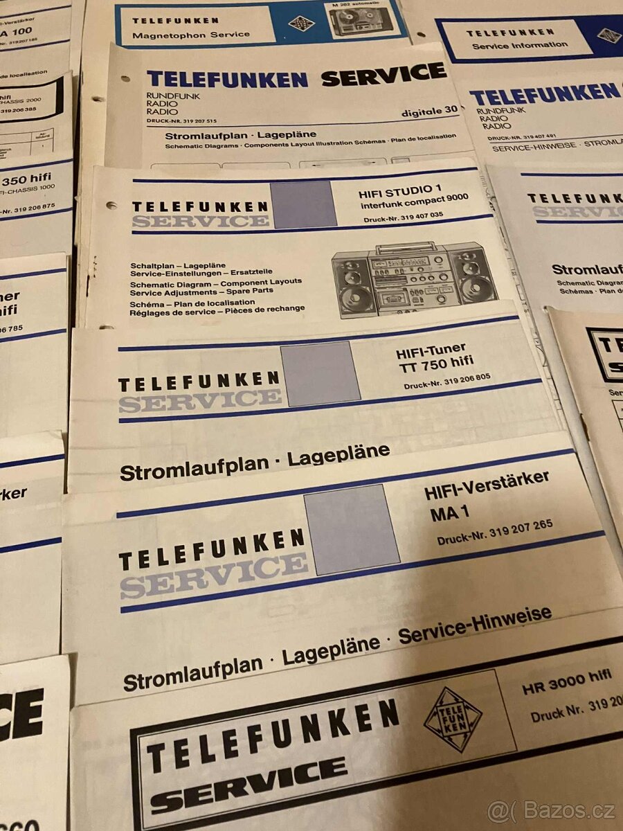 TELEFUNKEN HIFI originální servisní schéma a manuály 65ks - 5